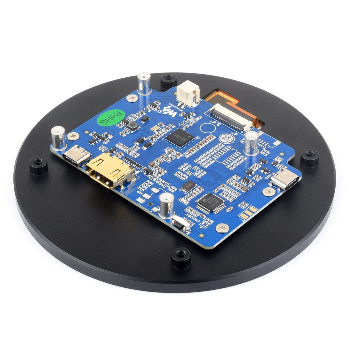 4" HDMI Round Touch Display for Raspberry Pi (720x720) by Waveshare - The Pi Hut