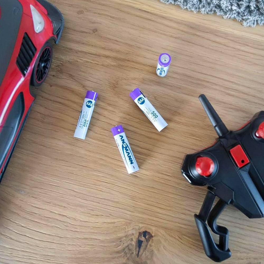 USB-C Rechargeable Li-Ion AAA Batteries (4-pack, 500mAh) by ANSMANN - The Pi Hut