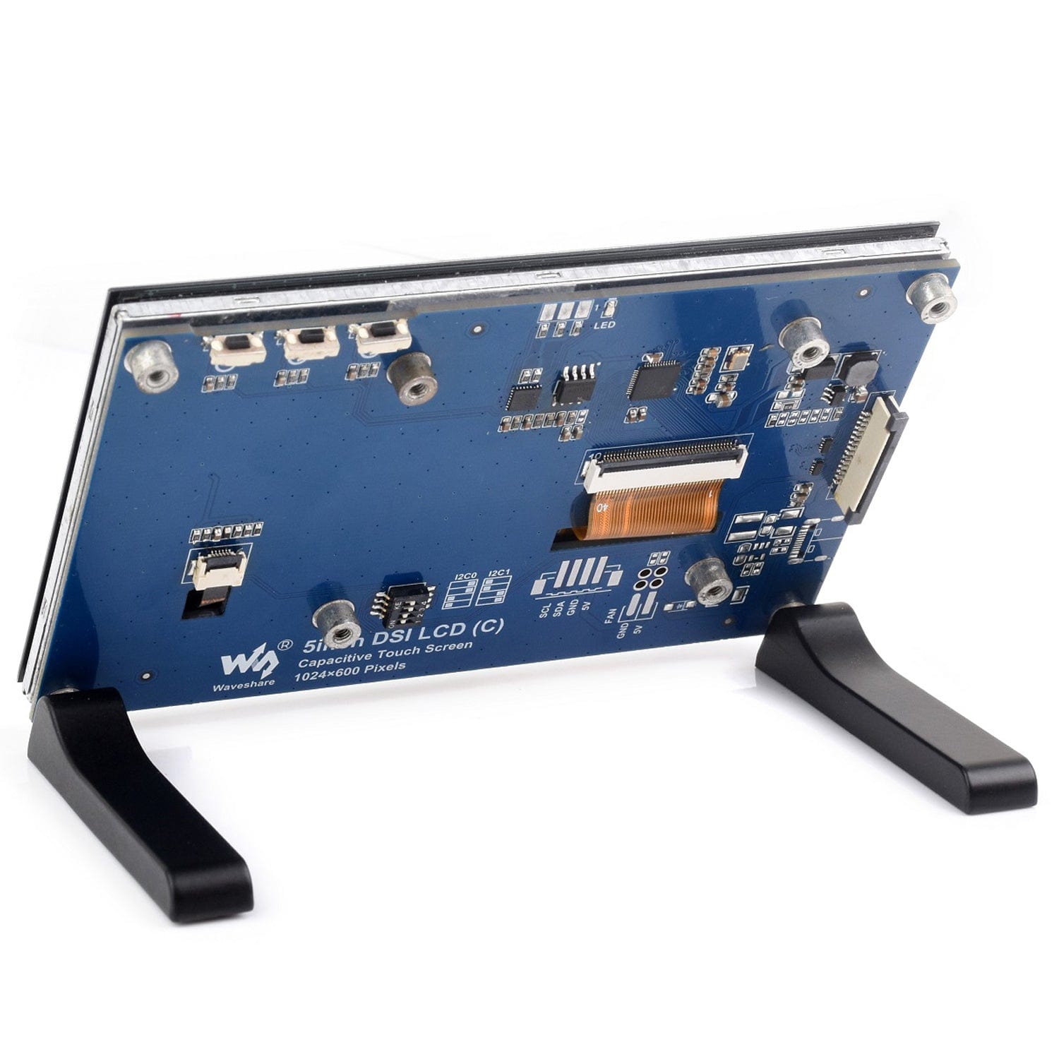 5" IPS DSI Capacitive Touch Display for Raspberry Pi (1024x600) by Waveshare - The Pi Hut