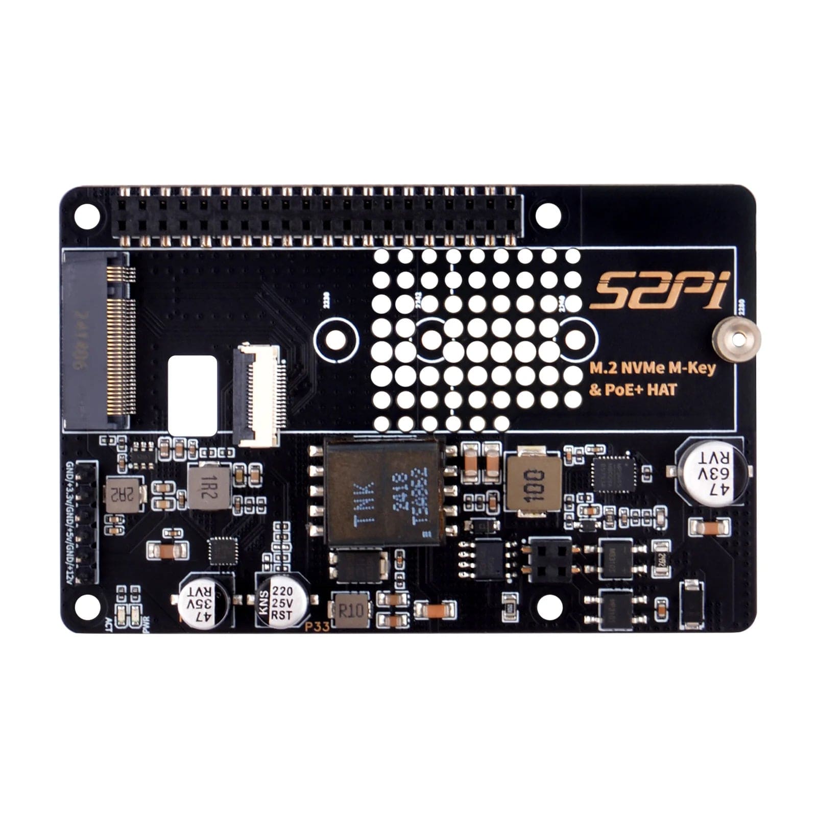 52Pi M.2 NVMe 2280 PoE+ HAT for Raspberry Pi 5 by 52Pi - The Pi Hut