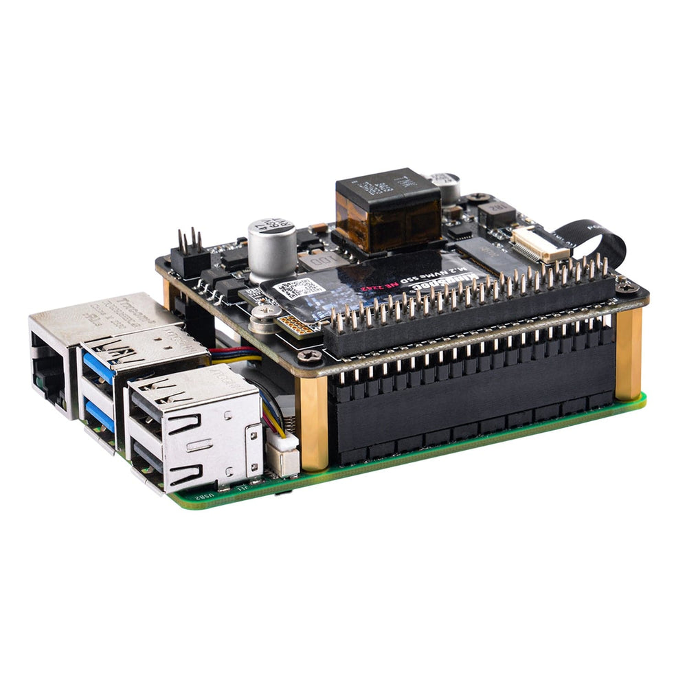 52Pi M.2 NVME M-Key PoE+ HAT for Raspberry Pi 5 by 52Pi - The Pi Hut