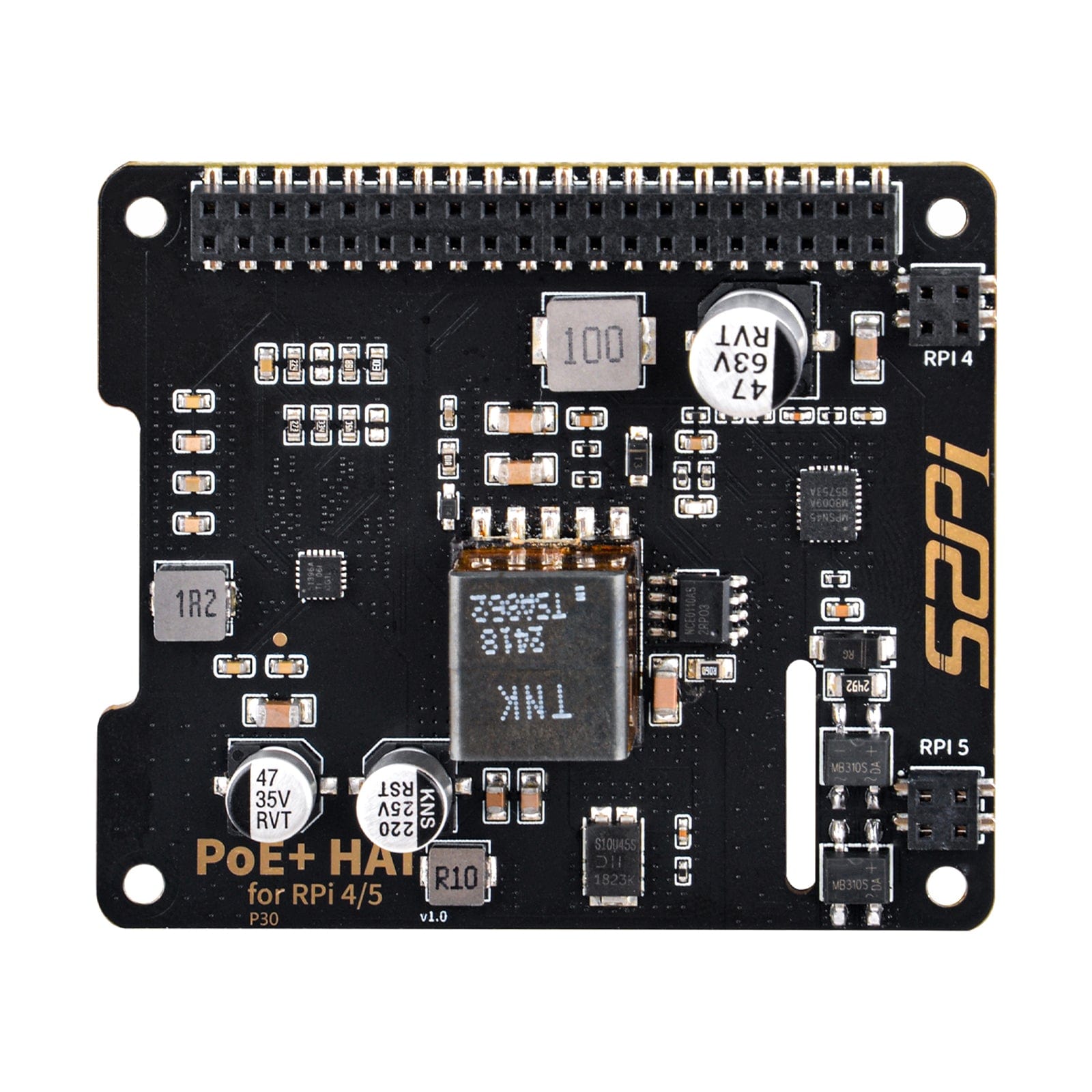 52Pi PoE+ HAT for Raspberry Pi 5/4/3B+ by 52Pi - The Pi Hut