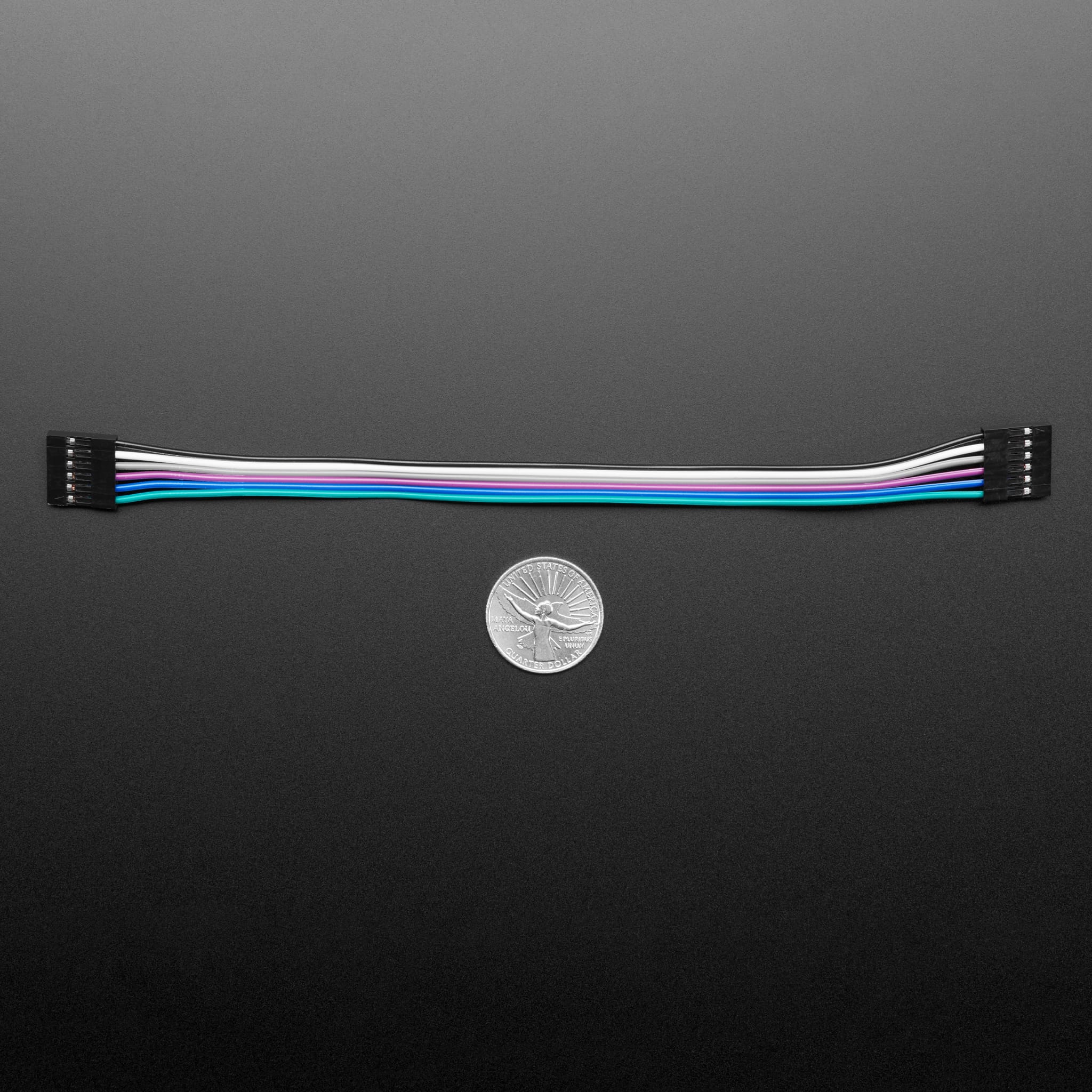 6-Conductor 0.1" Socket-Socket Cable (6" long) by Adafruit - The Pi Hut