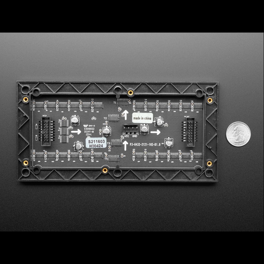 64x32 RGB LED Matrix - 3mm pitch by Adafruit - The Pi Hut