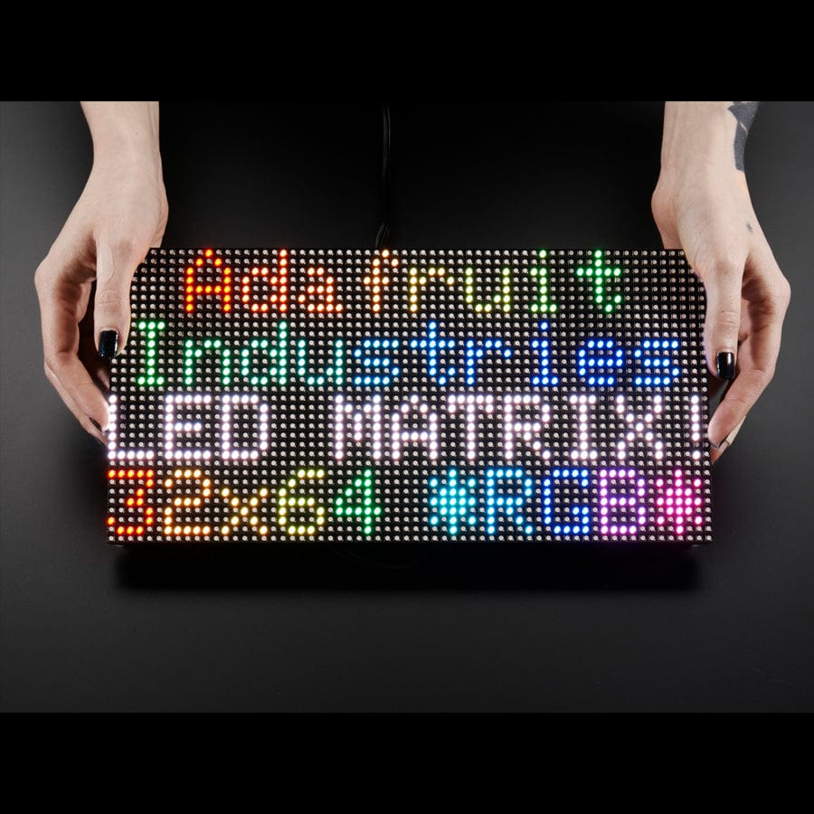 64x32 RGB LED Matrix - 5mm pitch by Adafruit - The Pi Hut