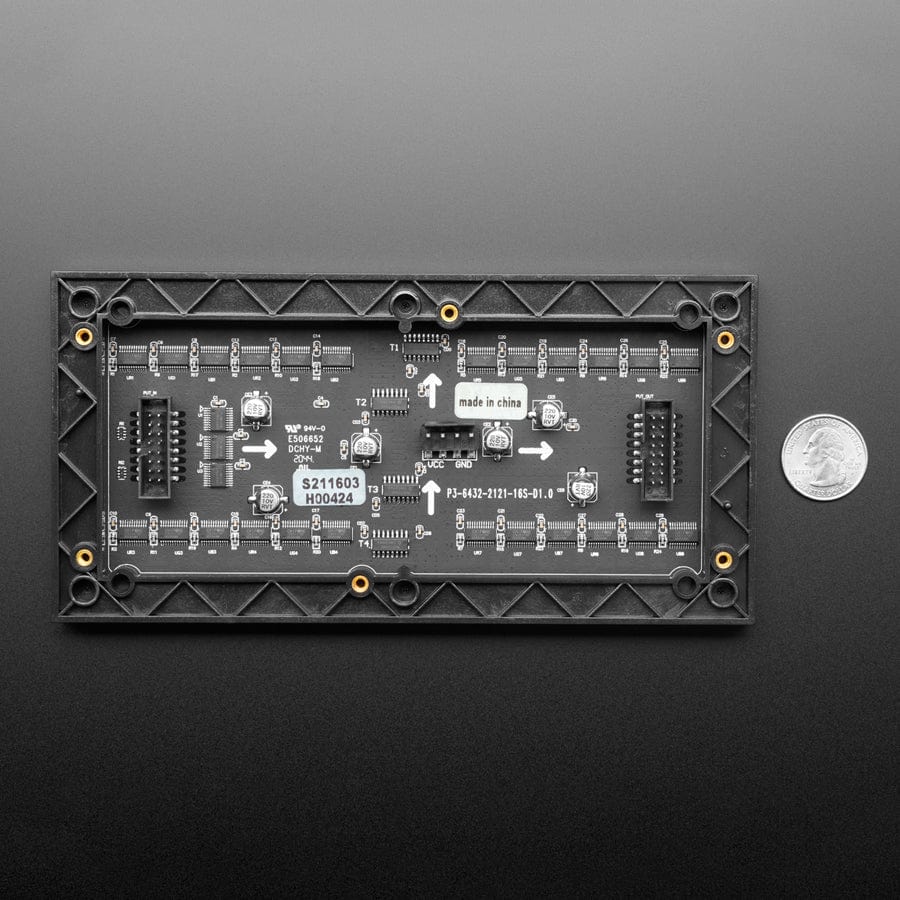 64x32 RGB LED Matrix - 6mm pitch by Adafruit - The Pi Hut