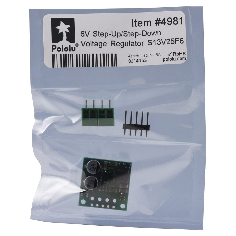 Pololu 6V 2.5A Step-Up/Step-Down Voltage Regulator S13V25F6 by Pololu - The Pi Hut