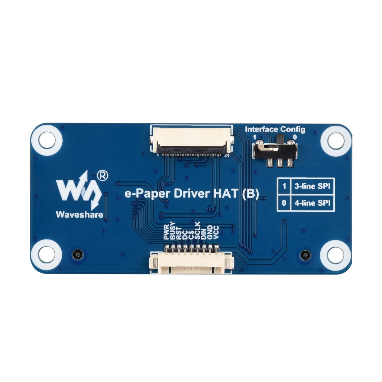 7.5" Four-Colour ePaper Display (H) with Driver HAT for Raspberry Pi by Waveshare - The Pi Hut