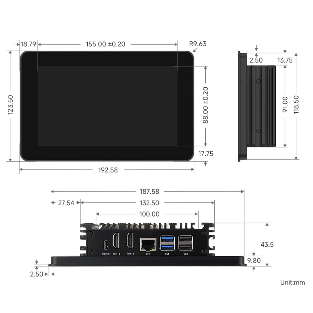 7" IPS Display + Aluminium Enclosure for Raspberry Pi by Waveshare - The Pi Hut