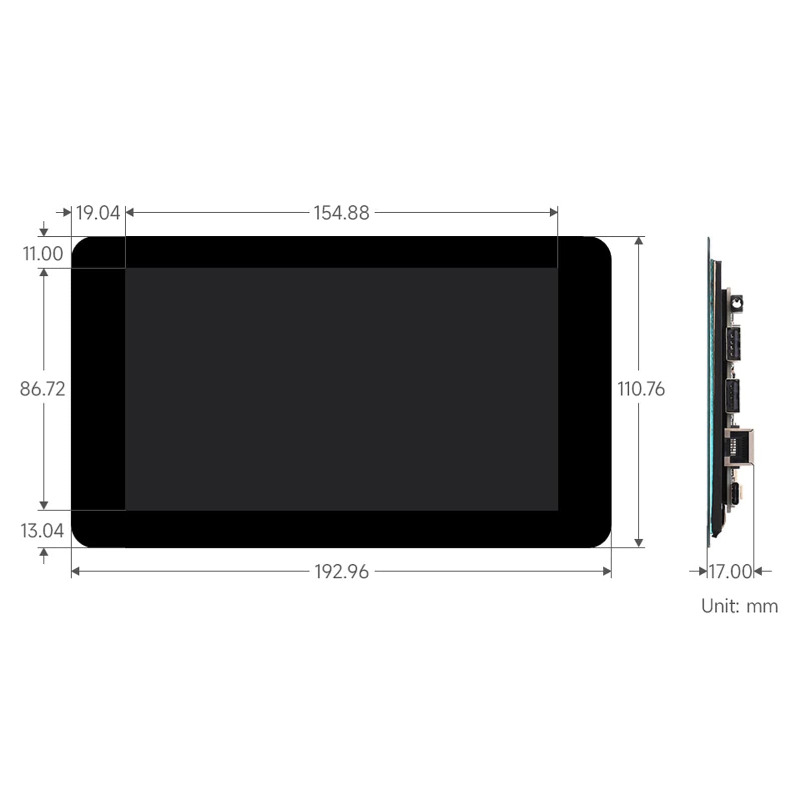 7″ Touch Display Kit For Raspberry Pi Zero by Waveshare - The Pi Hut