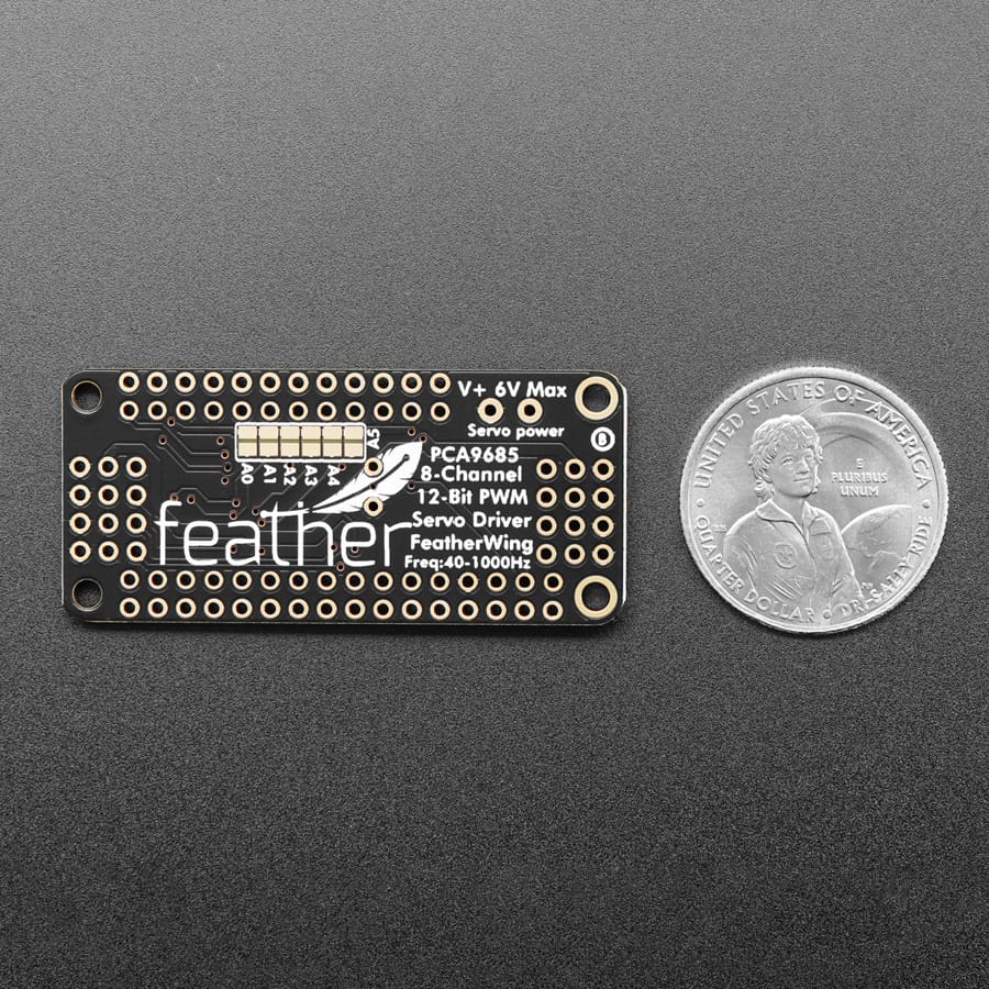 8-Channel PWM or Servo FeatherWing add-on for all Feather Boards by Adafruit - The Pi Hut