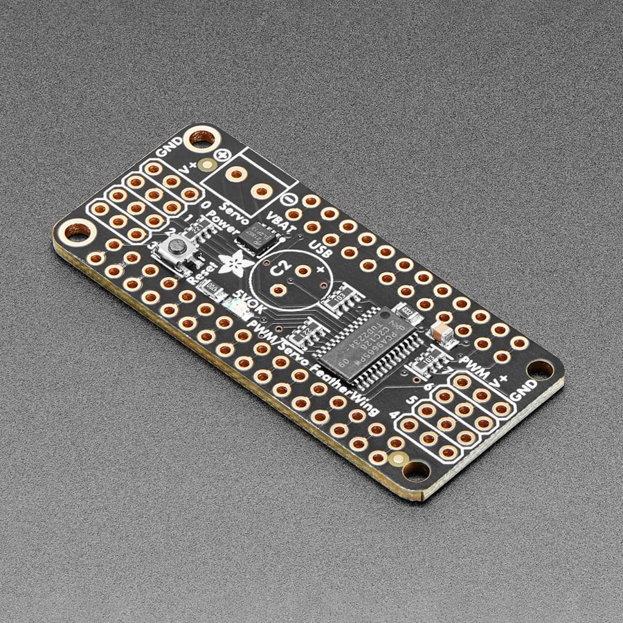 8-Channel PWM or Servo FeatherWing add-on for all Feather Boards by Adafruit - The Pi Hut