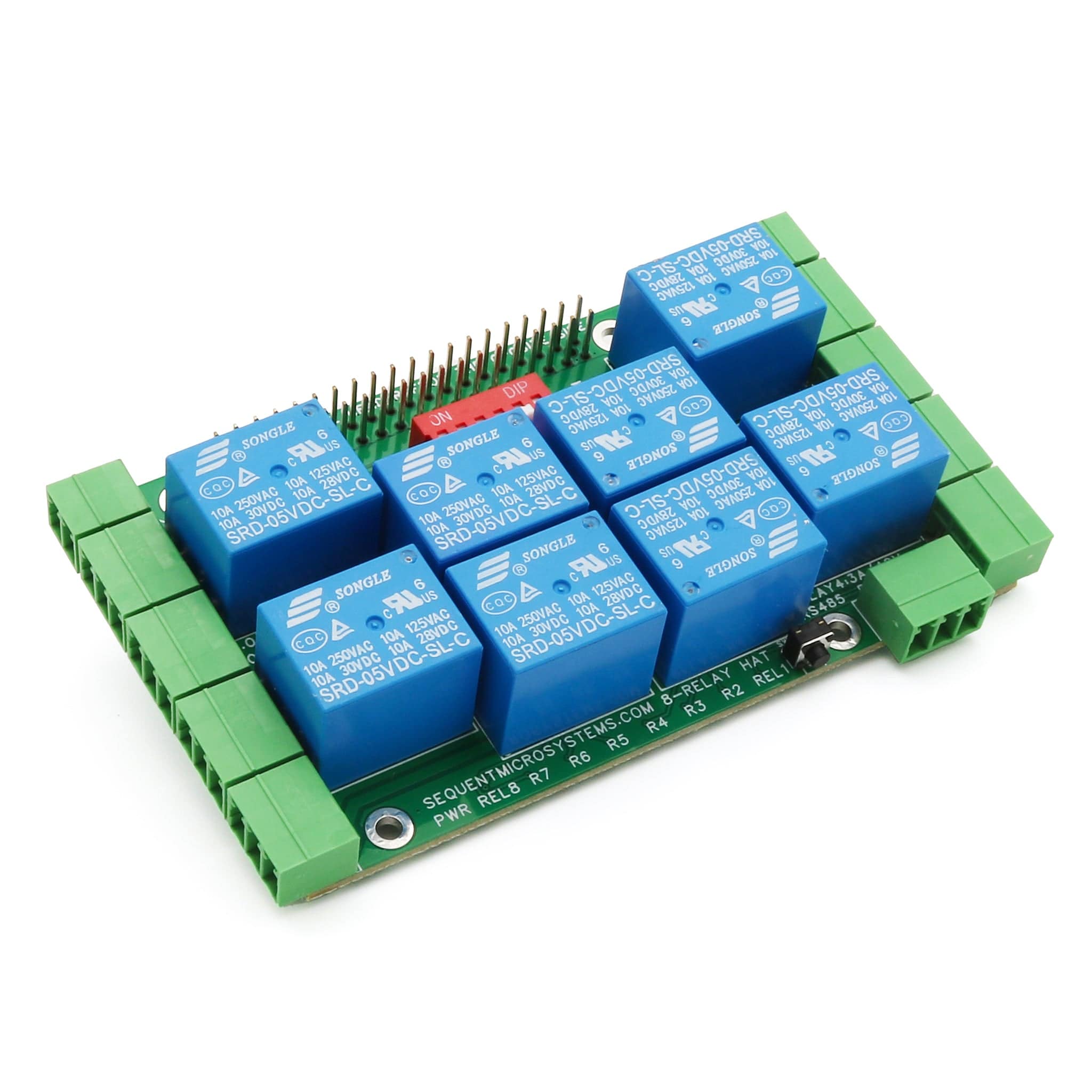8 Relays 4A/120V 8-Layer Stackable HAT for Raspberry Pi (v6.0) by Sequent - The Pi Hut