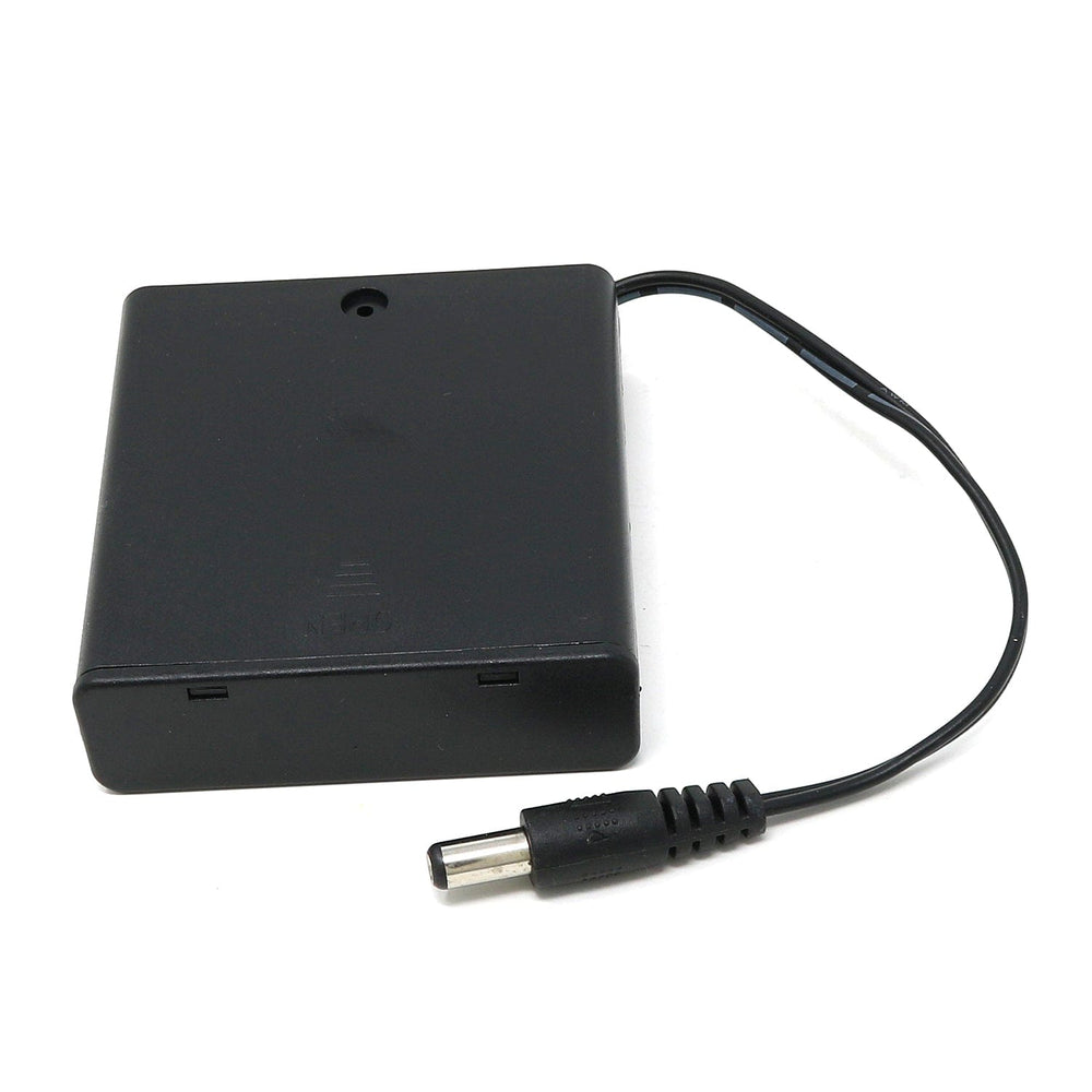 8 x AA battery holder with 5.5mm/2.1mm Plug and On/Off Switch by The Pi Hut - The Pi Hut