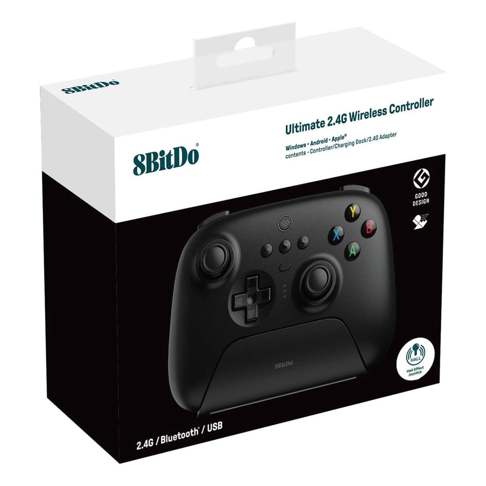8Bitdo Ultimate 2.4G Wireless Controller with Charging Dock (Hall Effect Joystick) by 8BitDo - The Pi Hut