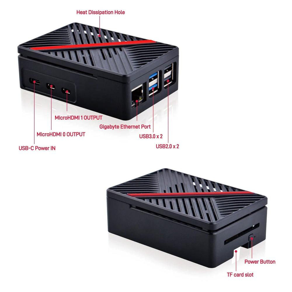 ABS Fan Case for Raspberry Pi 5 by 52Pi - The Pi Hut