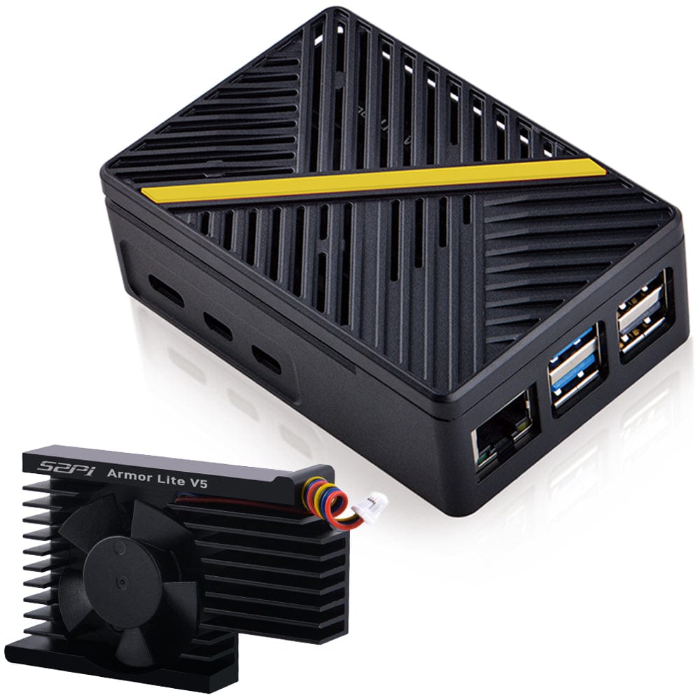 ABS Fan Case for Raspberry Pi 5 by 52Pi - The Pi Hut