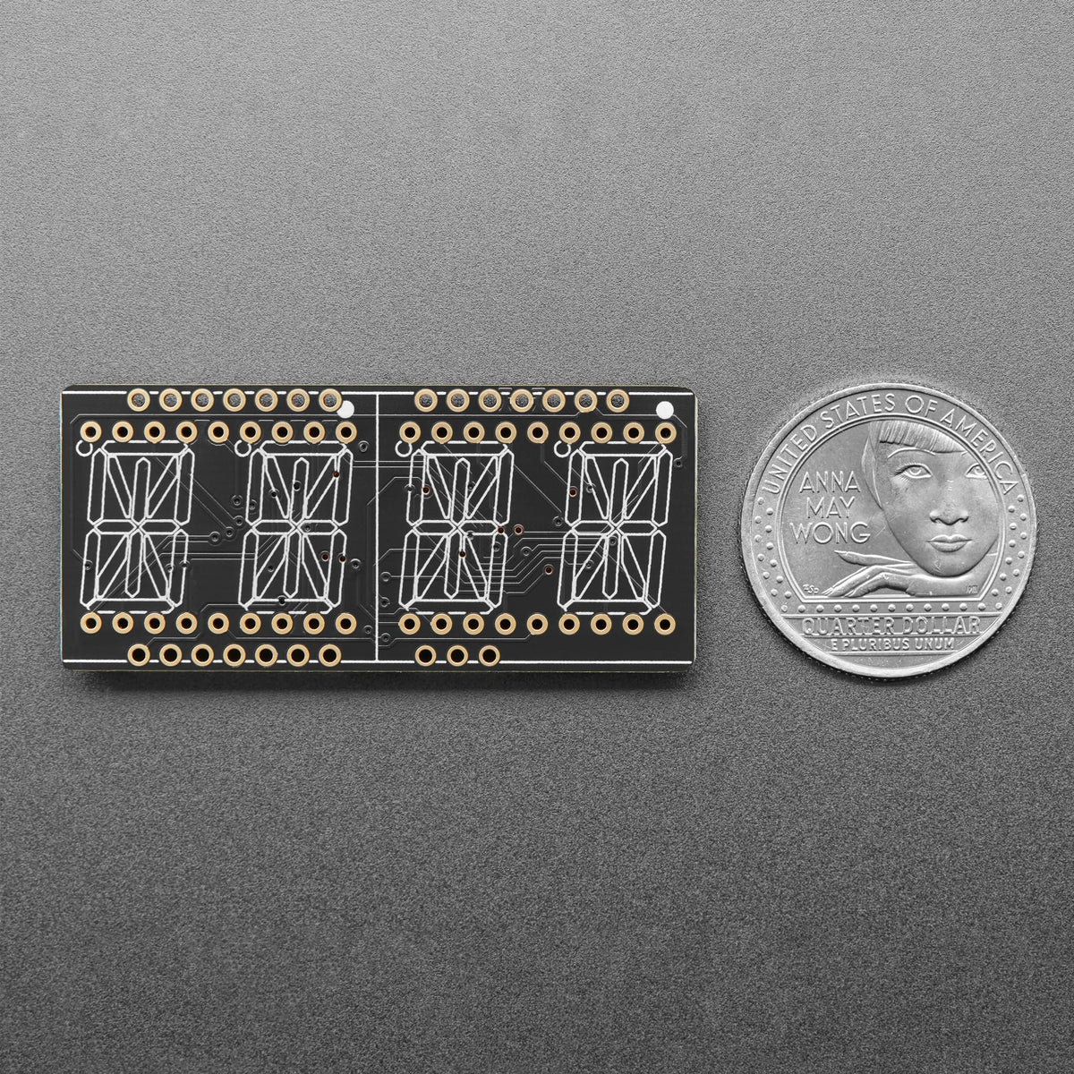 Adafruit 0.54" Quad Alphanumeric FeatherWing Display - Green by Adafruit - The Pi Hut