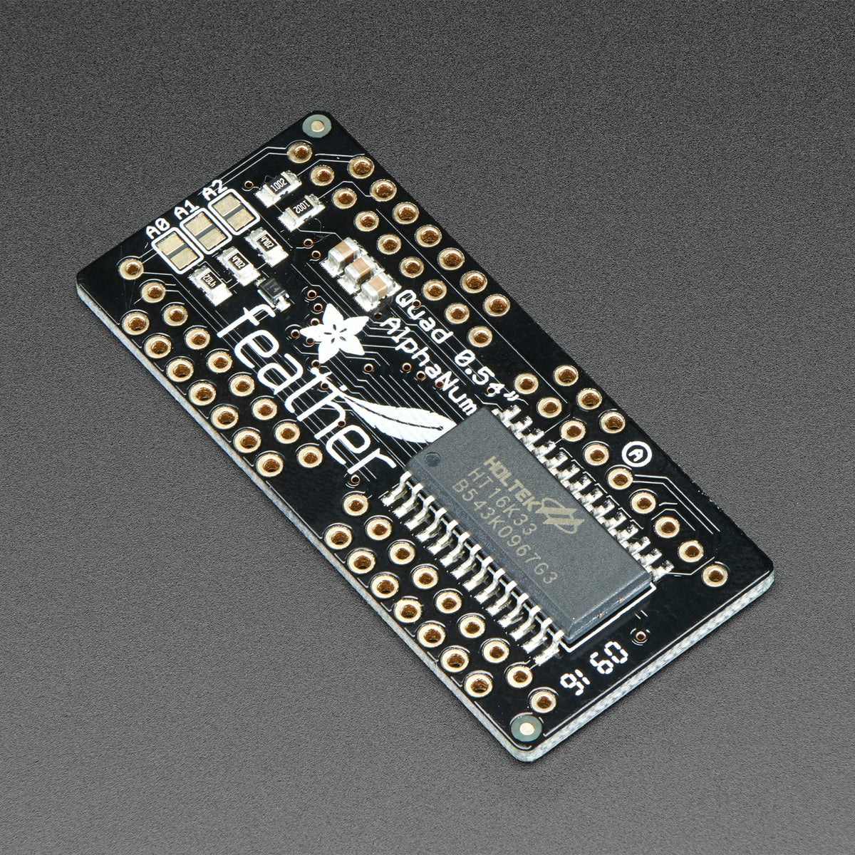 Adafruit 0.54" Quad Alphanumeric FeatherWing Display - White by Adafruit - The Pi Hut