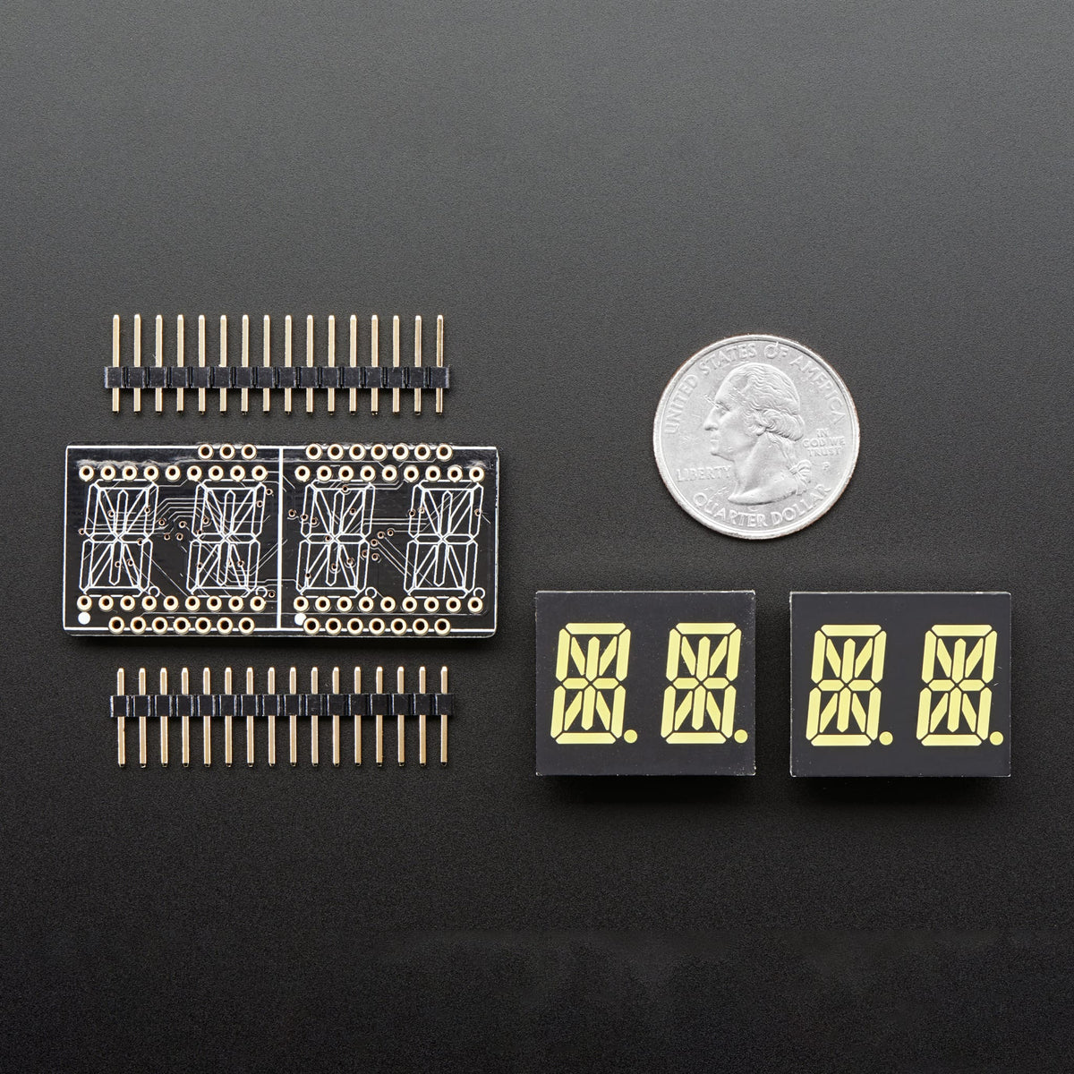 Adafruit 0.54" Quad Alphanumeric FeatherWing Display - White by Adafruit - The Pi Hut