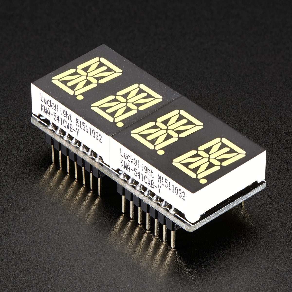 Adafruit 0.54" Quad Alphanumeric FeatherWing Display - White by Adafruit - The Pi Hut