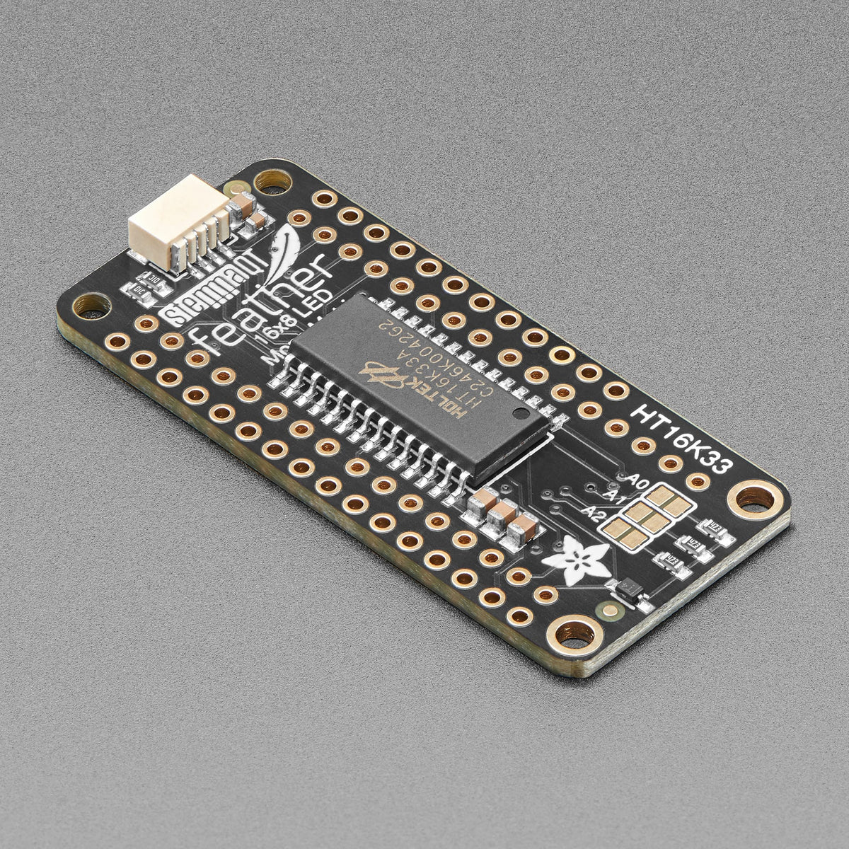 Adafruit 0.8" 8x16 LED Matrix FeatherWing Display Kit - White by Adafruit - The Pi Hut