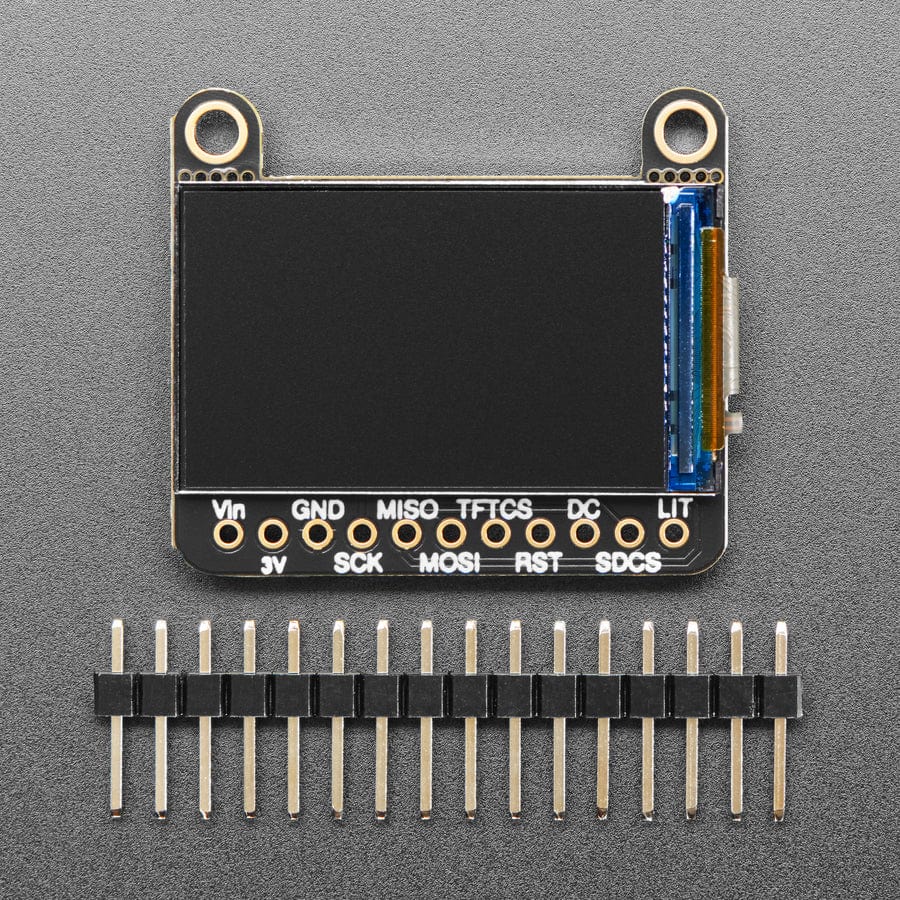 Adafruit 1.14" 240x135 Color TFT Display + MicroSD Card Breakout - ST7789 by Adafruit - The Pi Hut