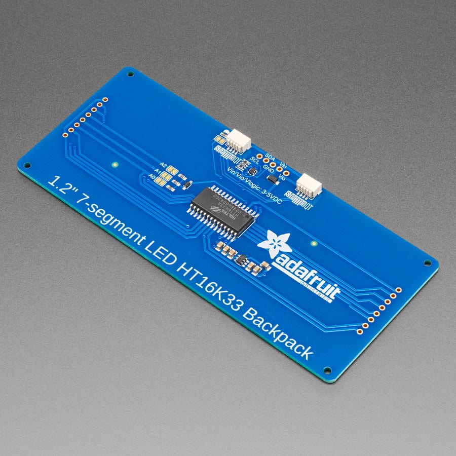 Adafruit 1.2" 4-Digit 7-Segment Display with an I2C Backpack - Yellow by Adafruit - The Pi Hut