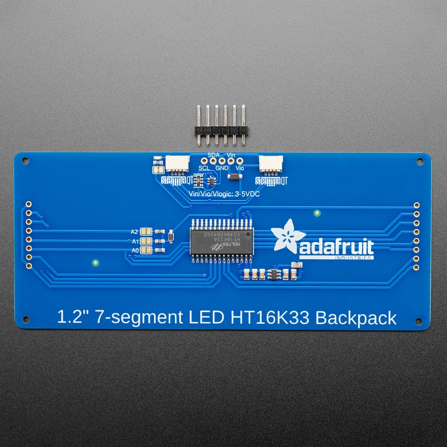 Adafruit 1.2" 4-Digit 7-Segment Display with an I2C Backpack - Yellow by Adafruit - The Pi Hut