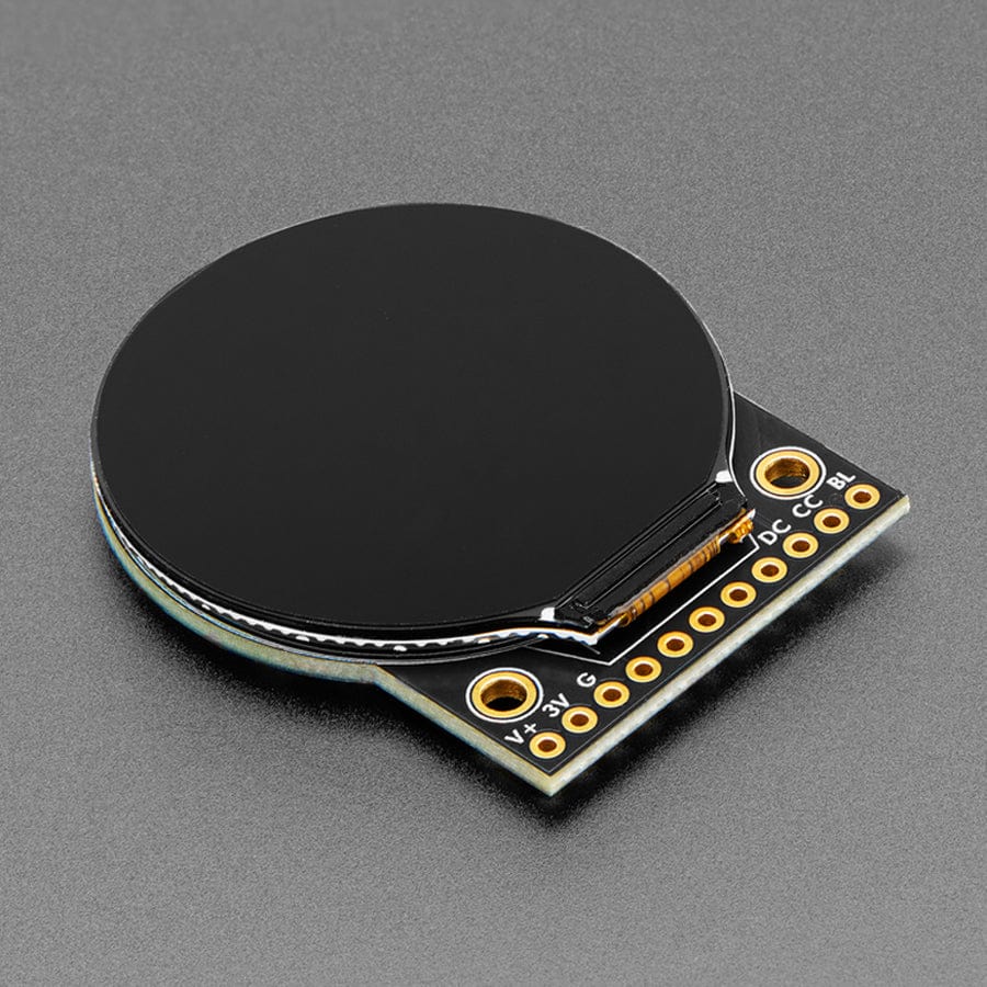 Adafruit 1.28" 240x240 Round TFT LCD Display with MicroSD - GC9A01A with EYESPI Connector by Waveshare - The Pi Hut