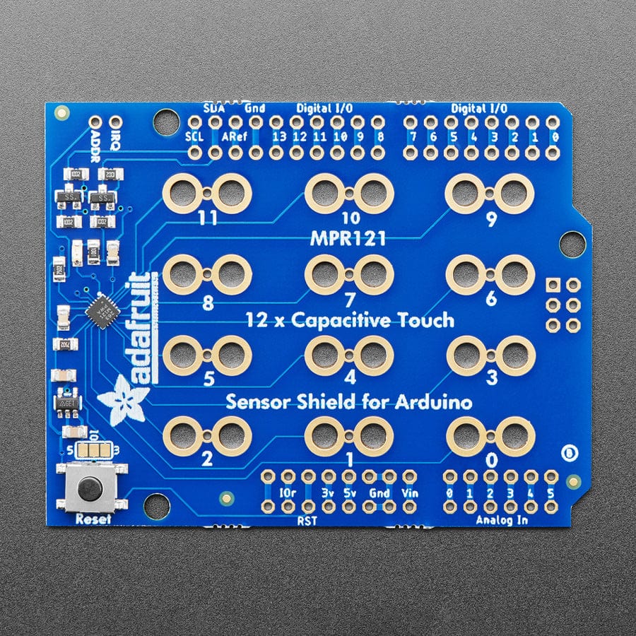 Adafruit 12 x Capacitive Touch Shield for Arduino - MPR121 by Adafruit - The Pi Hut