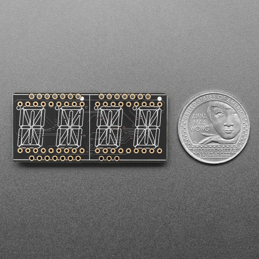 Adafruit 14-Segment Alphanumeric LED FeatherWing by Adafruit - The Pi Hut
