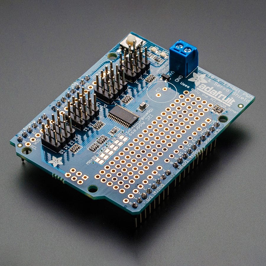 Adafruit 16-Channel 12-bit PWM/Servo Shield - I2C interface by Adafruit - The Pi Hut