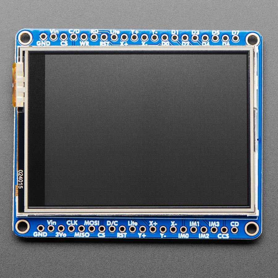 Adafruit 2.4" TFT LCD with Touchscreen Breakout w/MicroSD Socket (ILI9341) by Adafruit - The Pi Hut