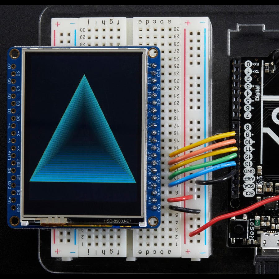 Adafruit 2.4" TFT LCD with Touchscreen Breakout w/MicroSD Socket (ILI9341) by Adafruit - The Pi Hut