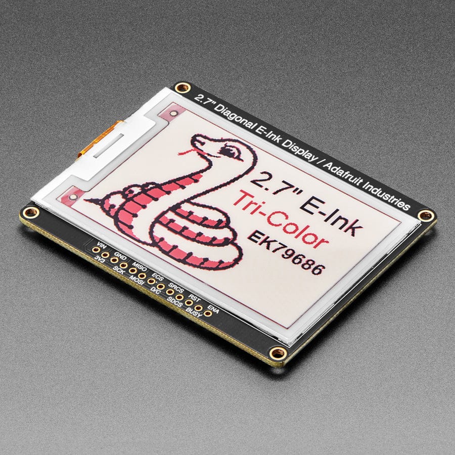 Adafruit 2.7" Tri-Color eInk / ePaper Display with SRAM (Red Black White) by Adafruit - The Pi Hut
