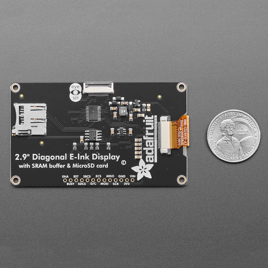 Adafruit 2.9" Red/Black/White eInk Display Breakout - THINK INK - UC8151D Chipset by Adafruit - The Pi Hut