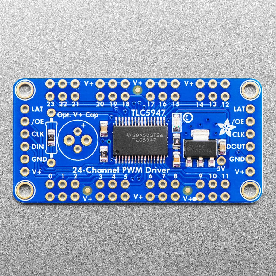 Adafruit 24-Channel 12-bit PWM LED Driver - SPI Interface (TLC5947) - The Pi Hut