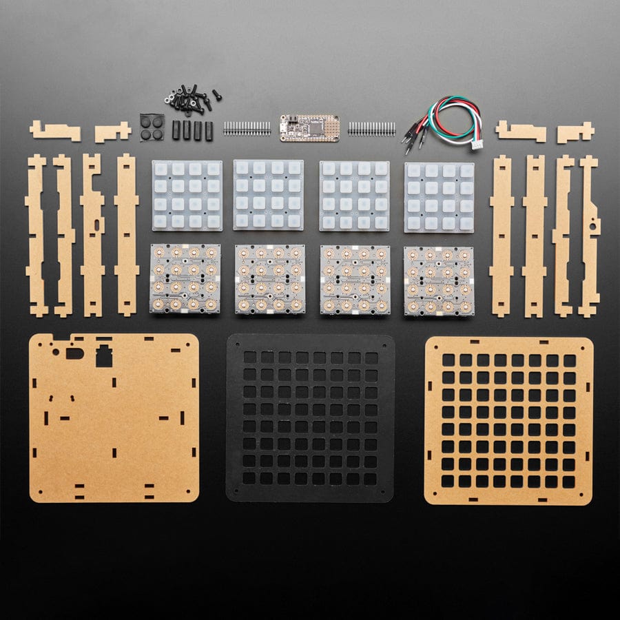 Adafruit 8 x 8 NeoTrellis Feather M4 Kit Pack by Adafruit - The Pi Hut