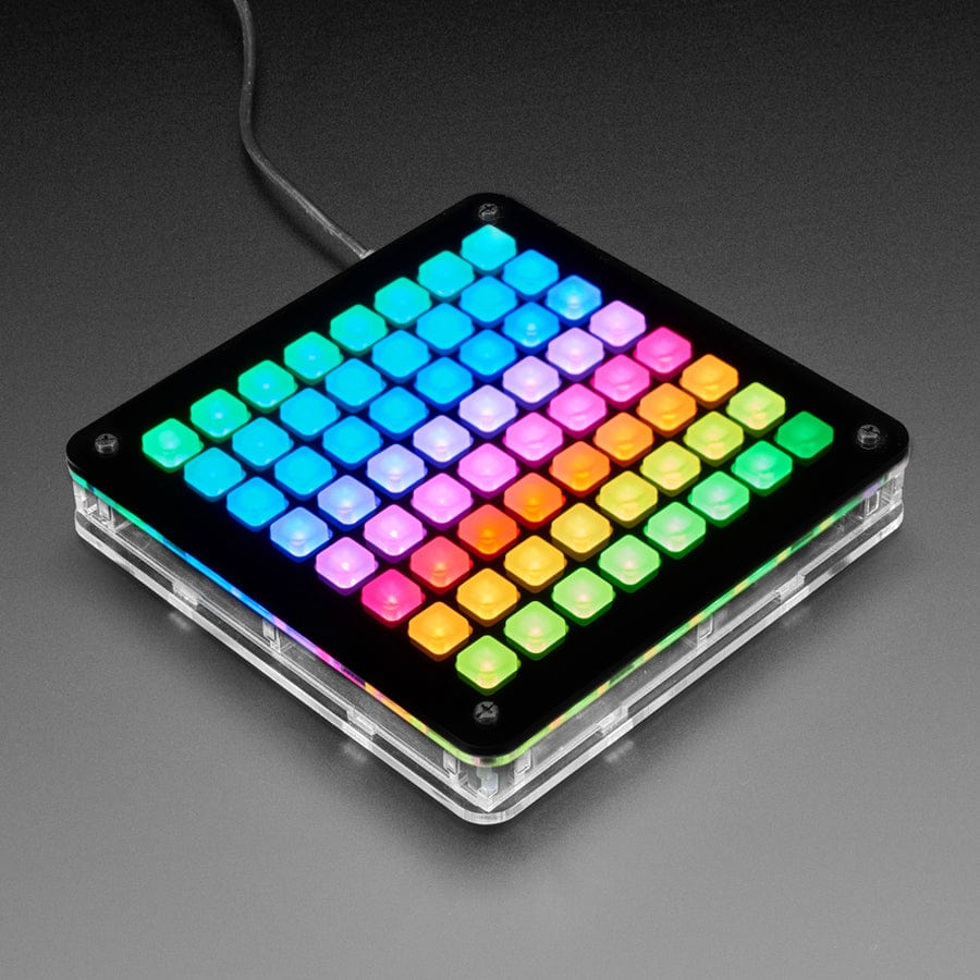 Adafruit 8 x 8 NeoTrellis Feather M4 Kit Pack by Adafruit - The Pi Hut