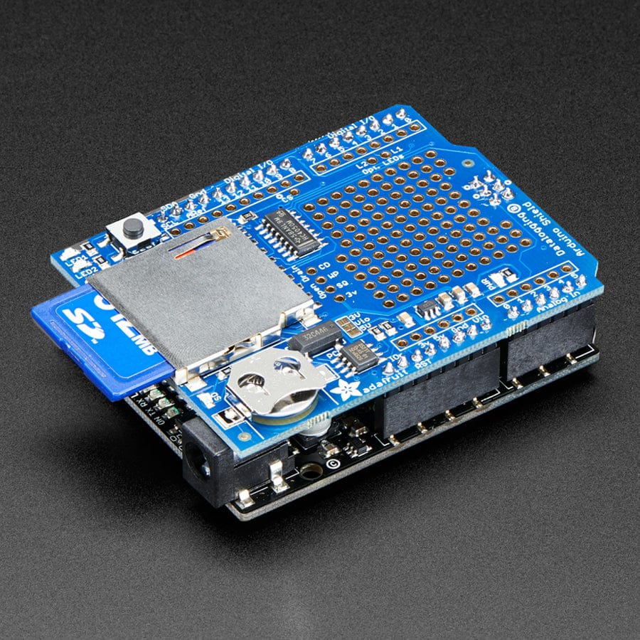 Adafruit Assembled Data Logging Shield for Arduino by Adafruit - The Pi Hut