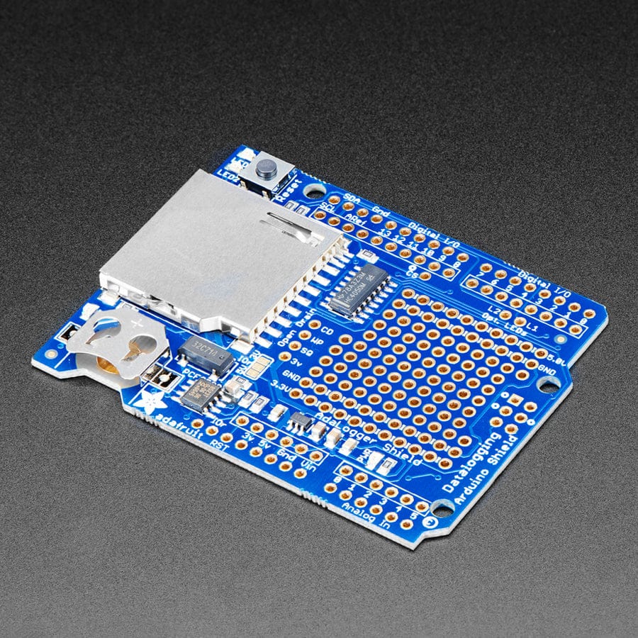 Adafruit Assembled Data Logging Shield for Arduino by Adafruit - The Pi Hut