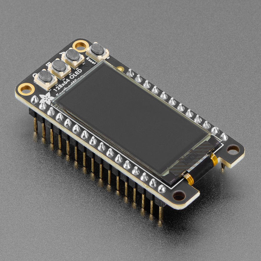 FeatherWing OLED 128x64 Avec 3 Boutons - Module Complémentaire Pour Feather STEMMA QT/Qwiic