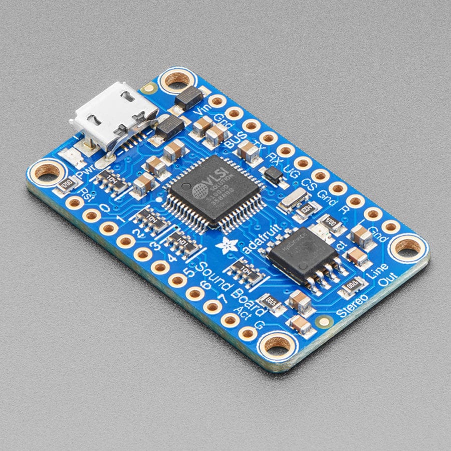 Adafruit Audio FX Mini Sound Board - WAV/OGG Trigger 16MB Flash by Adafruit - The Pi Hut