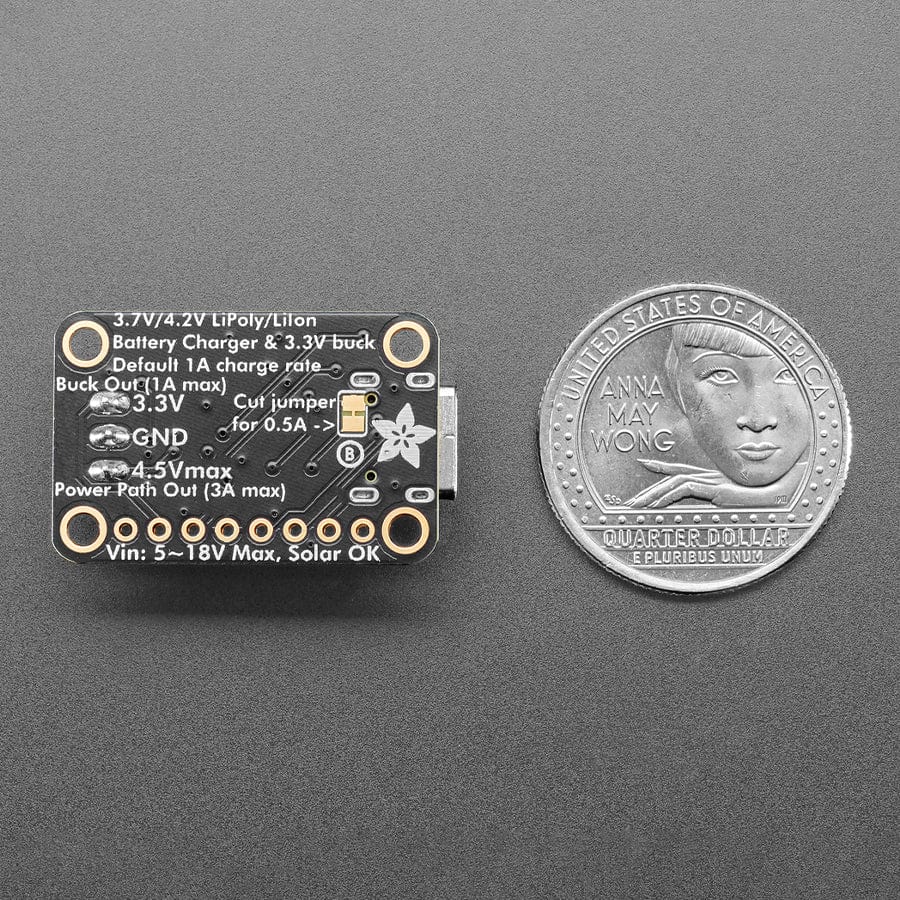 Adafruit bq25185 USB / DC / Solar Charger with 3.3V Buck Board - The Pi Hut