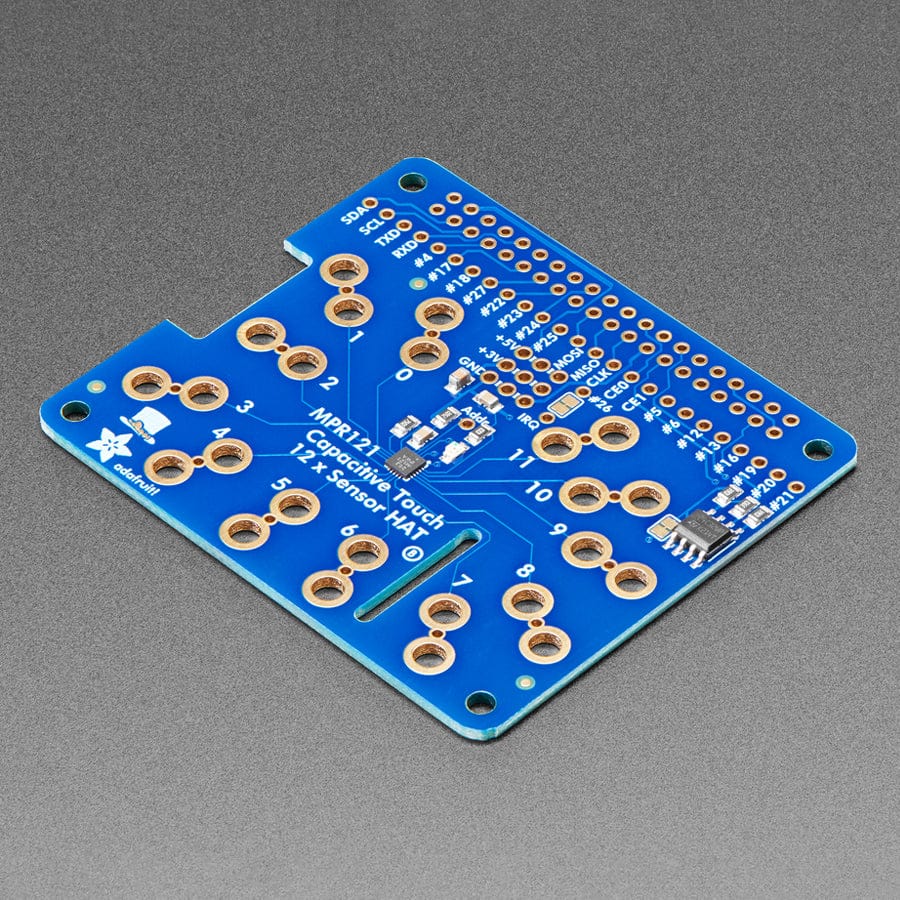 Adafruit Capacitive Touch HAT for Raspberry Pi - Mini Kit - MPR121 by Adafruit - The Pi Hut