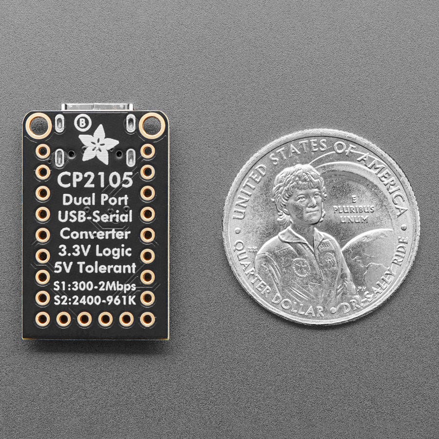 Adafruit CP2105 Friend - USB to Dual UART Serial Converters by Adafruit - The Pi Hut