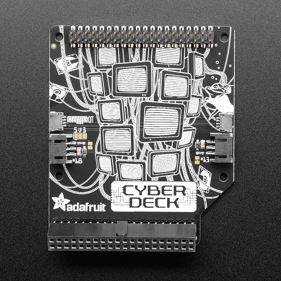 Adafruit CYBERDECK HAT for Raspberry Pi 500/400 by Adafruit - The Pi Hut