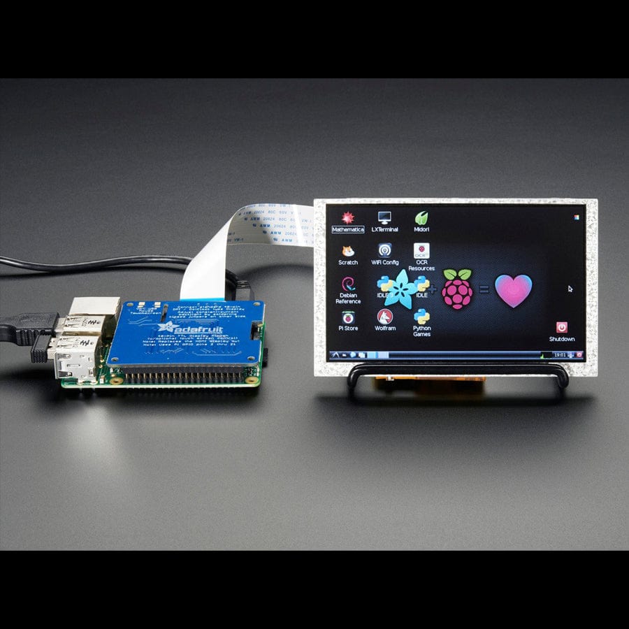 Adafruit DPI TFT Kippah for Raspberry Pi with Touch Support by Adafruit - The Pi Hut