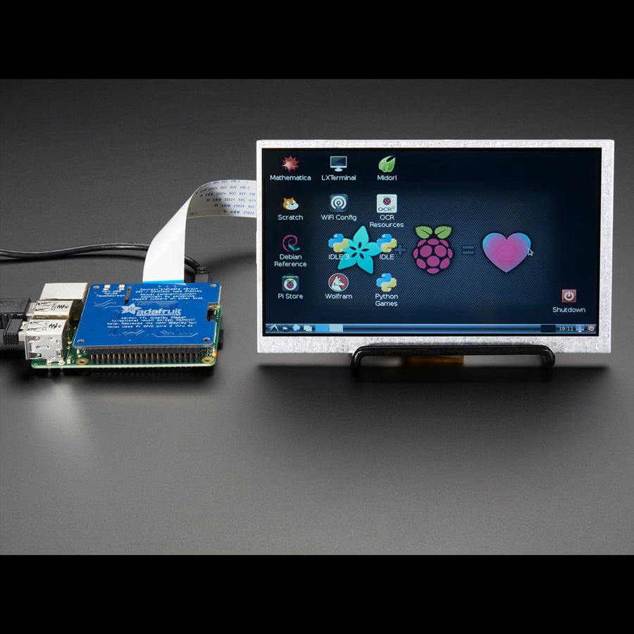 Adafruit DPI TFT Kippah for Raspberry Pi with Touch Support by Adafruit - The Pi Hut